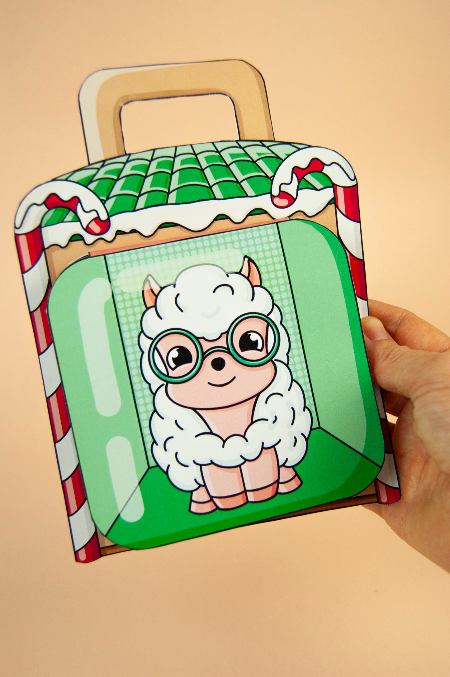 Printable Christmas Sheep Craft Kit - DIY Paper Doll Template for Kids, Holiday Home Activity, Creative Papercraft Project, Digital Download