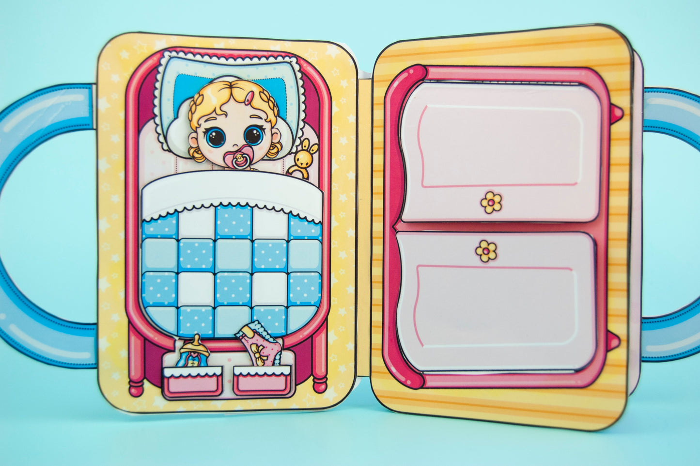 Printable Baby Jenny Handbag House Craft Kit - DIY Paper Doll Template for Kids, Creative Play Activity, Digital Download