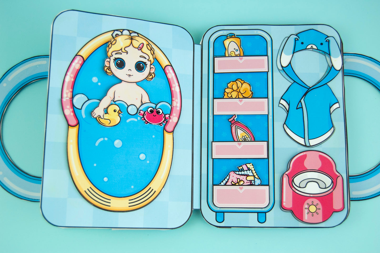 Printable Baby Jenny Handbag House Craft Kit - DIY Paper Doll Template for Kids, Creative Play Activity, Digital Download
