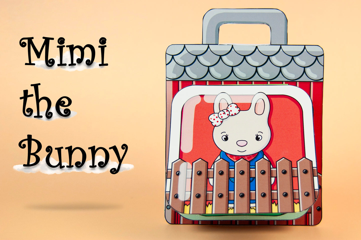 Printable Bunny Farm Craft Kit – DIY Paper Doll Book for Kids, Mimi the Bunny’s Farm Adventure, Digital Download